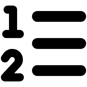 List Ol Icon from Font Awesome Solid Set