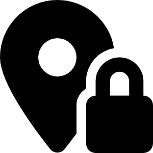 Location Pin Lock Icon from Font Awesome Solid Set