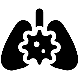 Lungs Virus Icon from Font Awesome Solid Set
