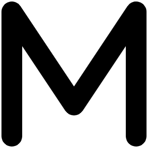 M Icon from Font Awesome Solid Set