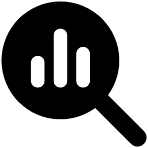 Magnifying Glass Chart Icon from Font Awesome Solid Set