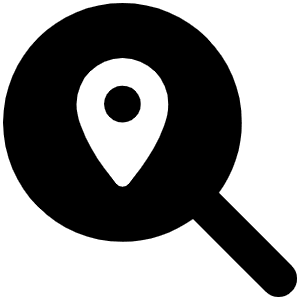 Magnifying Glass Location Icon from Font Awesome Solid Set