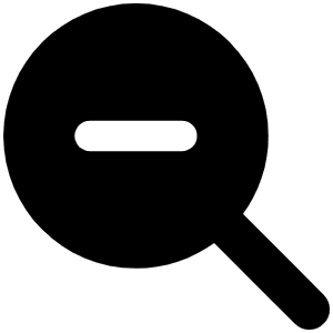 Magnifying Glass Minus Icon from Font Awesome Solid Set