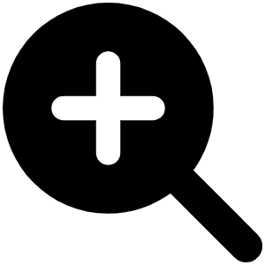 Magnifying Glass Plus Icon from Font Awesome Solid Set