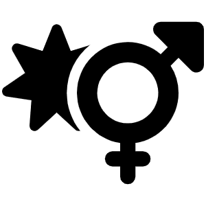 Mars And Venus Burst Icon from Font Awesome Solid Set
