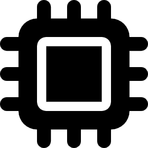 Microchip Icon from Font Awesome Solid Set