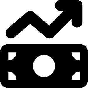 Money Bill Trend Up Icon from Font Awesome Solid Set