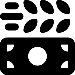 Money Bill Wheat Icon from Font Awesome Solid Set