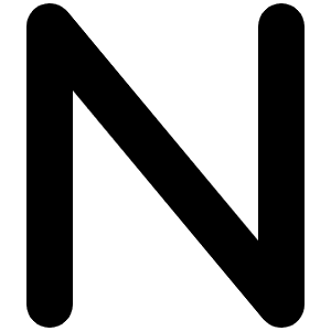 N Icon from Font Awesome Solid Set