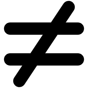 Not Equal Icon from Font Awesome Solid Set