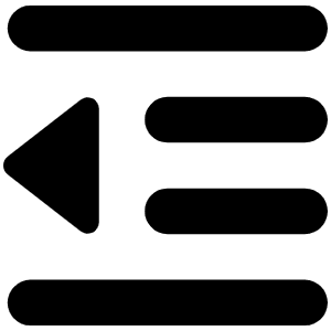 Outdent Icon from Font Awesome Solid Set