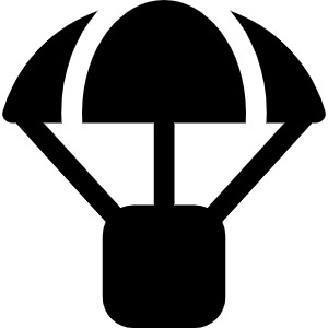 Parachute Box Icon from Font Awesome Solid Set