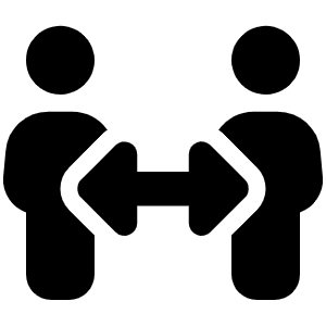 People Arrows Icon from Font Awesome Solid Set