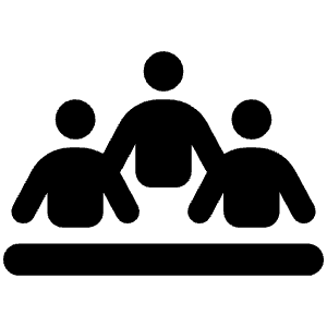People Line Icon from Font Awesome Solid Set