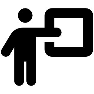 Person Chalkboard Icon from Font Awesome Solid Set