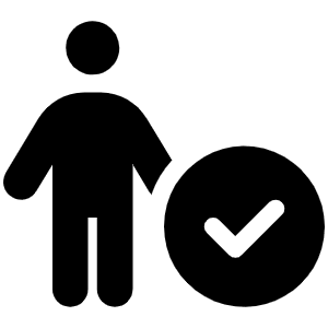 Person Circle Check Icon from Font Awesome Solid Set