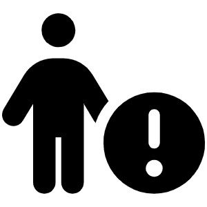 Person Circle Exclamation Icon from Font Awesome Solid Set