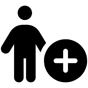 Person Circle Plus Icon from Font Awesome Solid Set