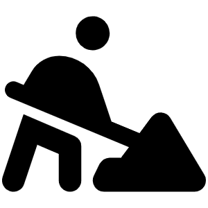 Person Digging Icon from Font Awesome Solid Set