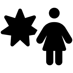 Person Dress Burst Icon from Font Awesome Solid Set