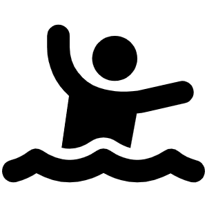 Person Drowning Icon from Font Awesome Solid Set