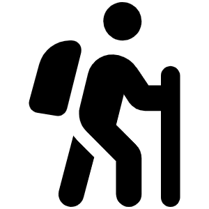 Person Hiking Icon from Font Awesome Solid Set