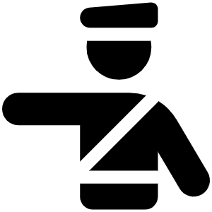 Person Military Pointing Icon from Font Awesome Solid Set