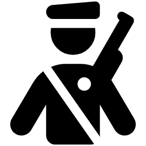Person Military Rifle Icon from Font Awesome Solid Set