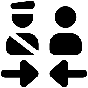 Person Military To Person Icon from Font Awesome Solid Set