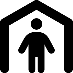 Person Shelter Icon from Font Awesome Solid Set