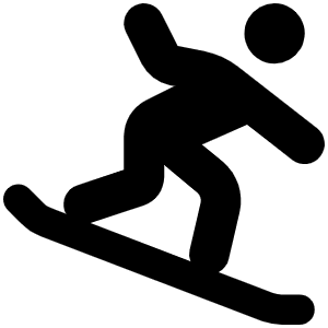 Person Snowboarding Icon from Font Awesome Solid Set | Free Download as SVG Vector and Transparent PNG | Streamline icons