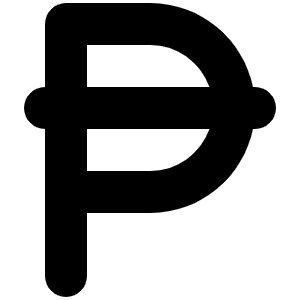 Peseta Sign Icon from Font Awesome Solid Set
