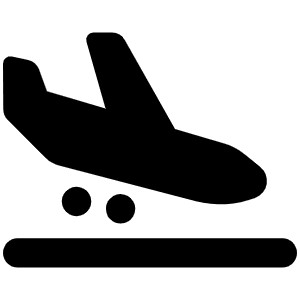 Plane Arrival Icon from Font Awesome Solid Set