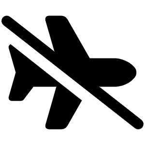 Plane Slash Icon from Font Awesome Solid Set