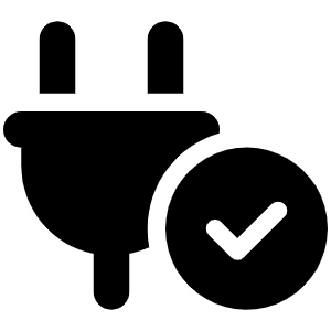 Plug Circle Check Icon from Font Awesome Solid Set