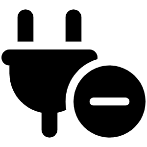 Plug Circle Minus Icon from Font Awesome Solid Set