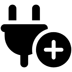 Plug Circle Plus Icon from Font Awesome Solid Set