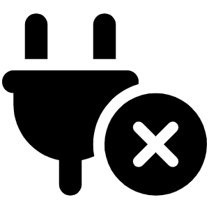 Plug Circle Xmark Icon from Font Awesome Solid Set