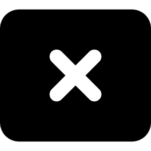 Rectangle Xmark Icon from Font Awesome Solid Set