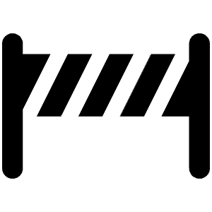 Road Barrier Icon from Font Awesome Solid Set