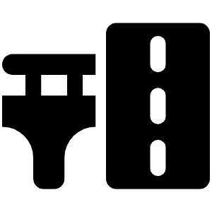 Road Bridge Icon from Font Awesome Solid Set