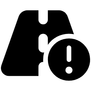 Road Circle Exclamation Icon from Font Awesome Solid Set