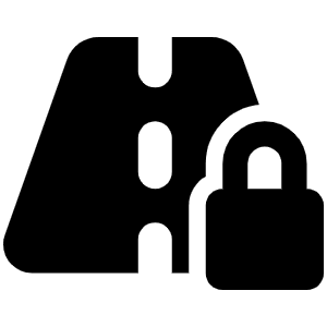 Road Lock Icon from Font Awesome Solid Set