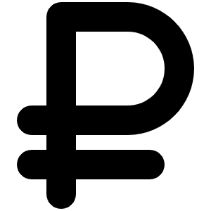 Ruble Sign Icon from Font Awesome Solid Set