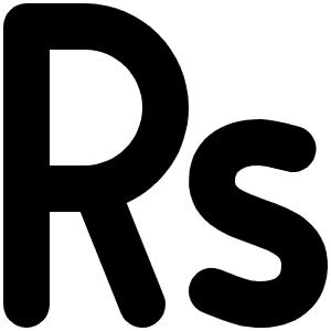 Rupee Sign Icon from Font Awesome Solid Set