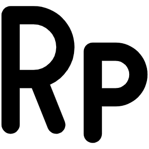 Rupiah Sign Icon from Font Awesome Solid Set