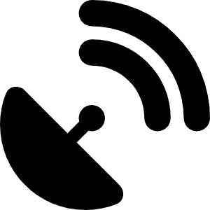 Satellite Dish Icon from Font Awesome Solid Set