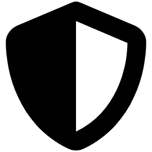 Shield Halved Icon from Font Awesome Solid Set