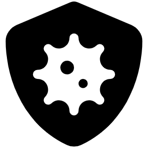 Shield Virus Icon from Font Awesome Solid Set