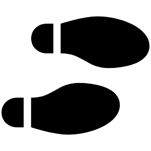 Shoe Prints Icon from Font Awesome Solid Set